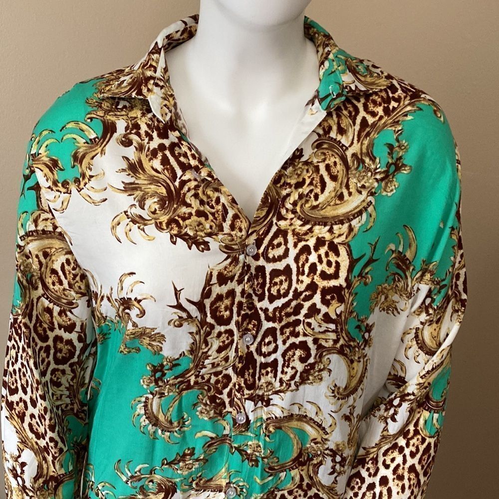 NWT Fashion Nova Bari Long Sleeve Woven Top Size - Large - Picture 6 of 13